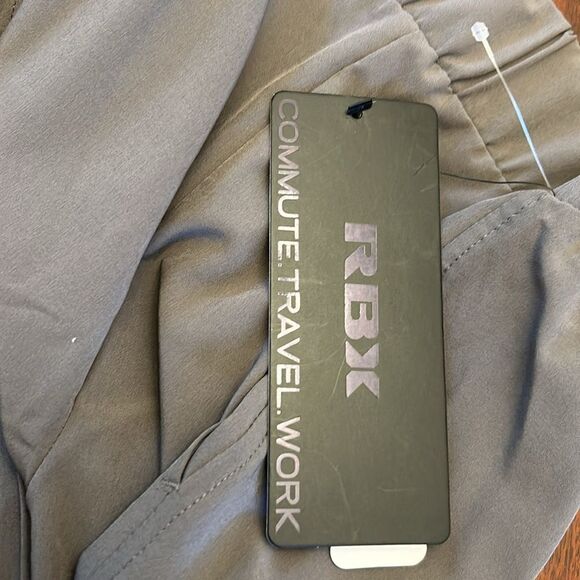 RBX brown pull on elastic waistband travel pants Size M New - Picture 8 of 9